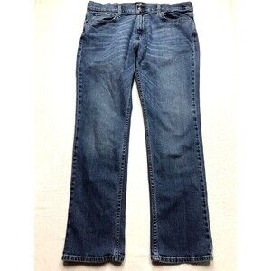 HOLLISTER Slim Straight Jean Men 36x32 (36x31) Light Whisker Wash Epic Flex Blue